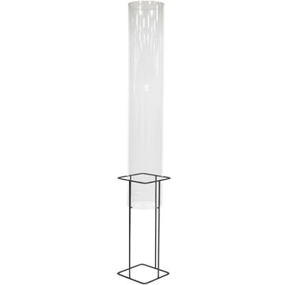 Relaxdays Colonne à poissons, H x D, 108 x 20 cm, acrylique, métal, pour décoration de bassin de jardin, transparent/gris Relaxdays Colonne à poissons, H x D, 108 x 20 cm, acrylique, métal, pour décoration de bassin de jardin, transparent/gris