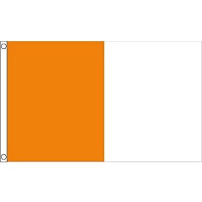 AZ FLAG Drapeau Orange et blanc 90x60 cm Polyester 100D 2 Œillets AZ FLAG Drapeau Orange et blanc 90x60 cm Polyester 100D 2 Œillets