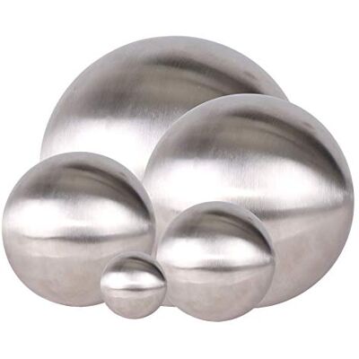 Spetebo Lot de 3 boules décoratives en acier inoxydable mat brossé – 15, 20 et 30 cm – Boule de jardin Spetebo Lot de 3 boules décoratives en acier inoxydable mat brossé – 15, 20 et 30 cm – Boule de jardin