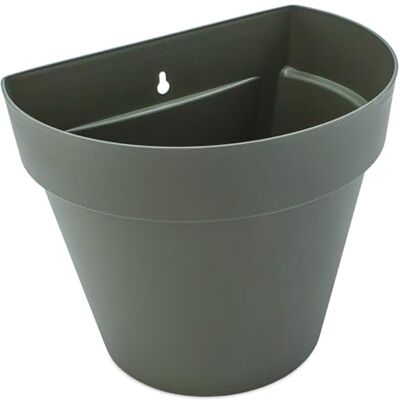 Spetebo Pot de fleurs mural en plastique pour extérieur 28 x 20 cm Sable Pot de fleurs mural Spetebo Pot de fleurs mural en plastique pour extérieur 28 x 20 cm Sable Pot de fleurs mural