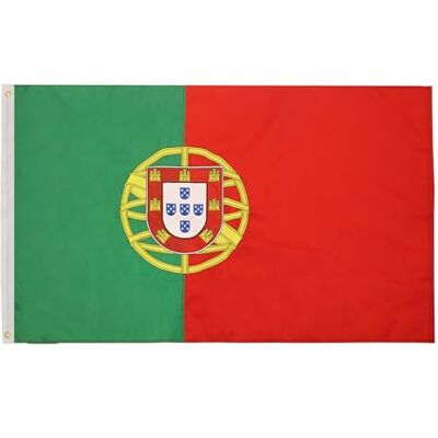 AZ FLAG Drapeau Portugal Premium 150x90 cm Drapeau Portugais Cousu et Brodé Nylon 200D Avec Oeillets Métalliques Intégrés 200 g AZ FLAG Drapeau Portugal Premium 150x90 cm Drapeau Portugais Cousu et Brodé Nylon 200D Avec Oeillets Métalliques Intégrés 200 g