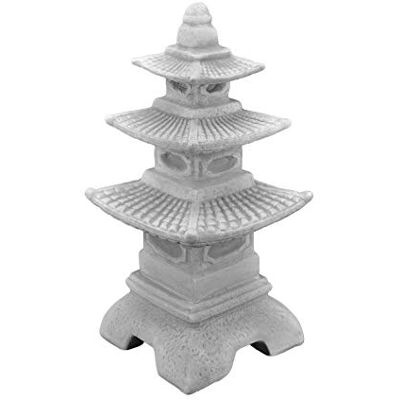 gartendekoparadies.de Lampe en pierre en forme de pagode Lanterne japonaise en pierre Hauteur : 46 cm 14 kg Résistante au gel Pour l'extérieur Gris gartendekoparadies.de Lampe en pierre en forme de pagode Lanterne japonaise en pierre Hauteur : 46 cm 14 kg Résistante au gel Pour l'extérieur Gris