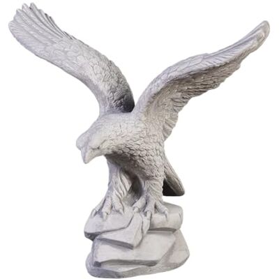 gartendekoparadies.de Pierre Massive Aigle Oiseau Aigle de Pierre en Pierre reconstituée, résistant au Gel (Gris) gartendekoparadies.de Pierre Massive Aigle Oiseau Aigle de Pierre en Pierre reconstituée, résistant au Gel (Gris)