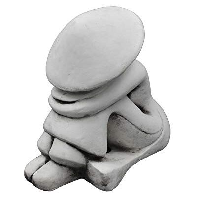 gartendekoparadies.de Statue de paysan chinois en pierre, hauteur 29 cm, 13 kg, grise, résistante au gel, en pierre moulée, pour l'extérieur gartendekoparadies.de Statue de paysan chinois en pierre, hauteur 29 cm, 13 kg, grise, résistante au gel, en pierre moulée, pour l'extérieur