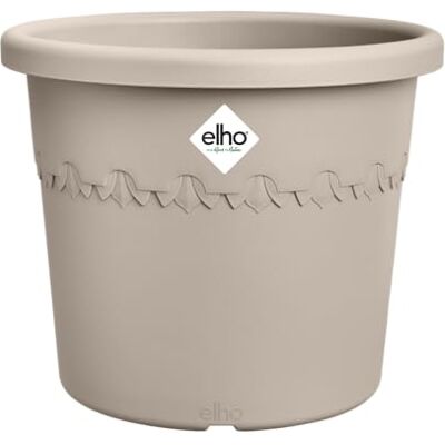 Elho Algarve Cilindro Wheels 48cm Grand Pot de Fleurs Extérieur Jardinières Plastique 100% recyclé Ø 48.0 x H 40.2 cm Mushroom Beige Elho Algarve Cilindro Wheels 48cm Grand Pot de Fleurs Extérieur Jardinières Plastique 100% recyclé Ø 48.0 x H 40.2 cm Mushroom Beige