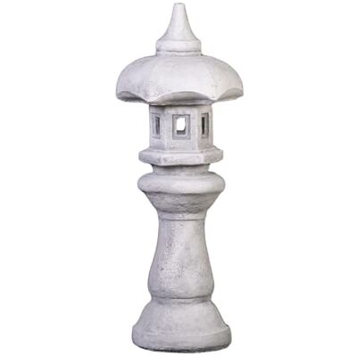 gartendekoparadies.de Lanterne en pierre japonaise massive Tachi-Gata Lampe 80 cm en pierre résistante au gel gartendekoparadies.de Lanterne en pierre japonaise massive Tachi-Gata Lampe 80 cm en pierre résistante au gel