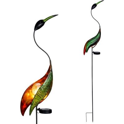 Spetebo Piquet de jardin solaire à LED Héron de poisson avec boule en verre craquelé 120 x 26 cm Grue Lampe décorative Blanc chaud Avec capteur crépusculaire Lampe décorative de jardin Spetebo Piquet de jardin solaire à LED Héron de poisson avec boule en verre craquelé 120 x 26 cm Grue Lampe décorative Blanc chaud Avec capteur crépusculaire Lampe décorative de jardin