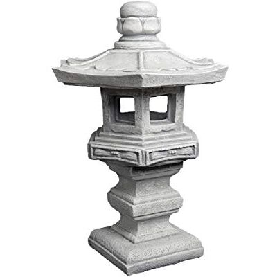 gartendekoparadies.de Lanterne japonaise en pierre Tachi-Gata Grise Résistante au gel Hauteur : 42 cm 11 kg Pour l'extérieur gartendekoparadies.de Lanterne japonaise en pierre Tachi-Gata Grise Résistante au gel Hauteur : 42 cm 11 kg Pour l'extérieur