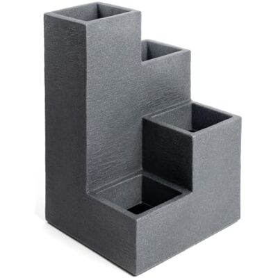 Spetebo Jardinière en plastique, Pot de Fleurs Exterieur, en forme d'escaliers en spirale à 4 bacs, couleur anthracite, taille XXL, 60 x 40 x40 cm Spetebo Jardinière en plastique, Pot de Fleurs Exterieur, en forme d'escaliers en spirale à 4 bacs, couleur anthracite, taille XXL, 60 x 40 x40 cm