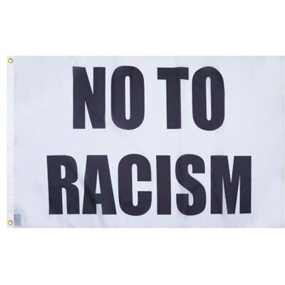 AZ FLAG Drapeau Non au racisme 150x90 cm Polyester 100D 2 Œillets AZ FLAG Drapeau Non au racisme 150x90 cm Polyester 100D 2 Œillets