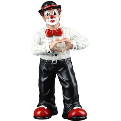 GILDE clown Figurine décorative clown de cœurs – Résine synthétique Multicolore – Cadeau Décoration Figurine de collection Hauteur 14 cm GILDE clown Figurine décorative clown de cœurs – Résine synthétique Multicolore – Cadeau Décoration Figurine de collection Hauteur 14 cm