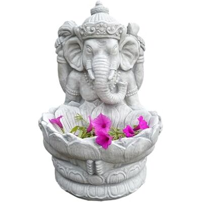 gartendekoparadies.de Figurine du Ganesha divin avec bol (gris) Figurine en pierre Hauteur 34 cm 11 kg Gris Résistant au gel Pour l'extérieur gartendekoparadies.de Figurine du Ganesha divin avec bol (gris) Figurine en pierre Hauteur 34 cm 11 kg Gris Résistant au gel Pour l'extérieur