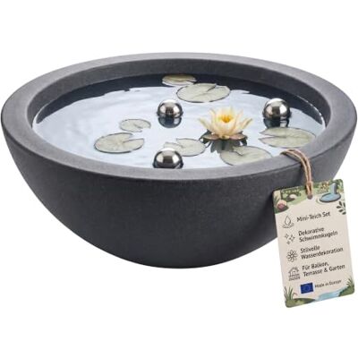 BigDean Mini fontaine avec bol et boules de bassin Kit complet Diamètre : 52 cm BigDean Mini fontaine avec bol et boules de bassin Kit complet Diamètre : 52 cm