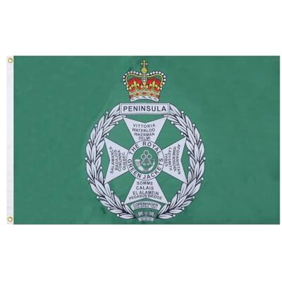 AZ FLAG Drapeau Royal Green Jackets de la British Army 90x60 cm 2 Œillets Usage intérieur et extérieur Drapeau décoratif du RGJ anglais coutures doubles et bords renforcés avec œillets métalliques AZ FLAG Drapeau Royal Green Jackets de la British Army 90x60 cm 2 Œillets Usage intérieur et extérieur Drapeau décoratif du RGJ anglais coutures doubles et bords renforcés avec œillets métalliques