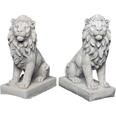 gartendekoparadies.de Offre spéciale : Magnifique Couple de Lions Petit Gardien en Pierre reconstituée, résistant au Gel gartendekoparadies.de Offre spéciale : Magnifique Couple de Lions Petit Gardien en Pierre reconstituée, résistant au Gel