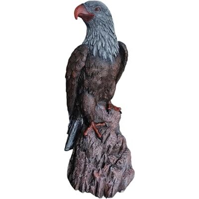 Relaxdays Figurine d'aigle assis, H x l x P : 66 x 30 x 36 cm, polyrésine, résistante aux UV, aux intempéries, décoration de jardin marron/gris Relaxdays Figurine d'aigle assis, H x l x P : 66 x 30 x 36 cm, polyrésine, résistante aux UV, aux intempéries, décoration de jardin marron/gris