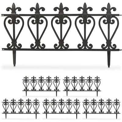 Relaxdays Bordure de Jardin, Lot de 6 éléments, Plastique, H x L : 32,5 x 61 cm chacun, à Planter dans Le Sol, Noir Relaxdays Bordure de Jardin, Lot de 6 éléments, Plastique, H x L : 32,5 x 61 cm chacun, à Planter dans Le Sol, Noir