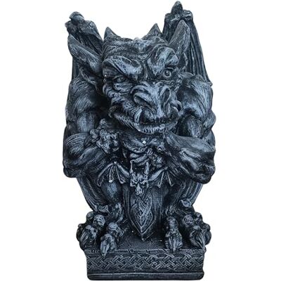 Relaxdays Gargoyle Figurine décorative gothique, H x l x P : 42 x 28 x 28 cm, polyrésine, résistante aux UV, aux intempéries, décoration de jardin grise Relaxdays Gargoyle Figurine décorative gothique, H x l x P : 42 x 28 x 28 cm, polyrésine, résistante aux UV, aux intempéries, décoration de jardin grise