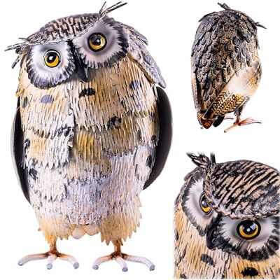 KADAX Figurine de chouette 22 cm En acier revêtu par pulvérisation Statues décoratives pour jardin En métal Peinte à la main KADAX Figurine de chouette 22 cm En acier revêtu par pulvérisation Statues décoratives pour jardin En métal Peinte à la main