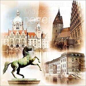ART g1733a Tableau Mural Impression giclée Motif Hanovre 30 x 30 cm, Multicolore, 70 x 70 cm ART g1733a Tableau Mural Impression giclée Motif Hanovre 30 x 30 cm, Multicolore, 70 x 70 cm
