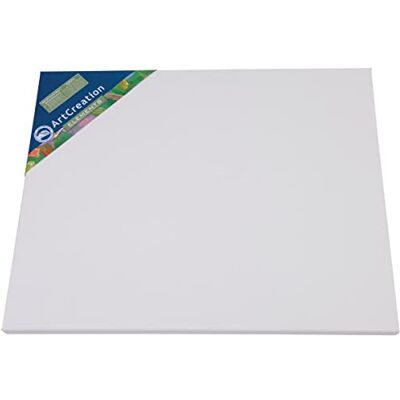 ART Toile en coton tendue Blanc 100 x 100 cm ART Toile en coton tendue Blanc 100 x 100 cm
