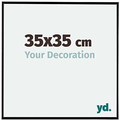 yd. Your Decoration Fotokader 35x35 cm Zwart Hoogglans Fotokader van Kunststof met Acrylglas Antireflex Kader 35x35 cm Evry yd. Your Decoration Fotokader 35x35 cm Zwart Hoogglans Fotokader van Kunststof met Acrylglas Antireflex Kader 35x35 cm Evry