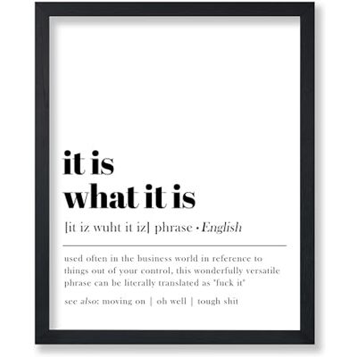 Poster Master Dictionary Art Poster Definition of It Is What It Is Print Typography Art Gift for Him, Her, Boss & Colleague Funny Decor for Office, Workplace or Dorm 8x10 UNFRAMED Wall Art Poster Master Dictionary Art Poster Definition of It Is What It Is Print Typography Art Gift for Him, Her, Boss & Colleague Funny Decor for Office, Workplace or Dorm 8x10 UNFRAMED Wall Art