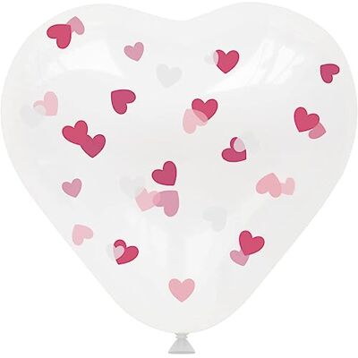 Folat 24883 Lot de 4 ballons décoratifs romantiques avec confettis roses en latex pour mariage, Saint Valentin ou fête des mères, rose Folat 24883 Lot de 4 ballons décoratifs romantiques avec confettis roses en latex pour mariage, Saint Valentin ou fête des mères, rose