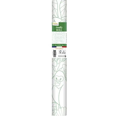 Avenue Mandarine GY127C Un rouleau de papier Affiche Graffy Roll pré-imprimée 5m x 35cm (Dessin de 50cm Répété 10 fois) À partir de 4 ans JUNGLE Avenue Mandarine GY127C Un rouleau de papier Affiche Graffy Roll pré-imprimée 5m x 35cm (Dessin de 50cm Répété 10 fois) À partir de 4 ans JUNGLE