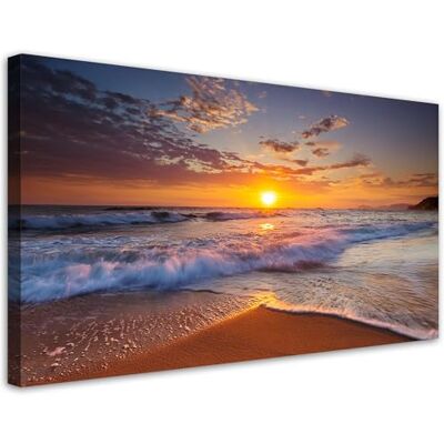 Feeby Tableaux Deco Tableau Murale Plage, mer et coucher de soleil Paysage 120x60 1partie Pour la Chambre et le Salon Pour Chaque Pièce de Votre Appartement Toiles pour le bureau Feeby Tableaux Deco Tableau Murale Plage, mer et coucher de soleil Paysage 120x60 1partie Pour la Chambre et le Salon Pour Chaque Pièce de Votre Appartement Toiles pour le bureau