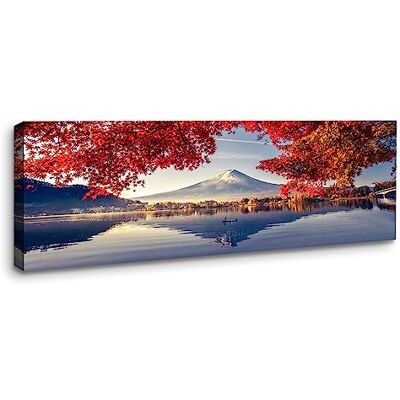Visario Mantiburi 5761 Impression sur toile montée sur châssis japonais Fujiyama 120 x 40 cm Visario Mantiburi 5761 Impression sur toile montée sur châssis japonais Fujiyama 120 x 40 cm