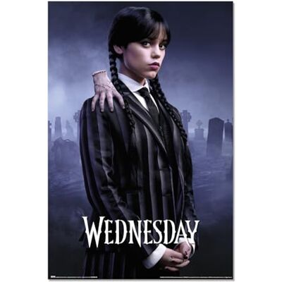 Grupo Erik Poster Wednesday, Mercredi Addams 61x91,5 cm Deco Maison, Decoration Murale, Affiche Décorative Grupo Erik Poster Wednesday, Mercredi Addams 61x91,5 cm Deco Maison, Decoration Murale, Affiche Décorative