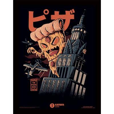 Pyramid – Toile Encadrée Illustrata – The pizza kong – 30x40 cm – Licence Officielle Pyramid – Toile Encadrée Illustrata – The pizza kong – 30x40 cm – Licence Officielle