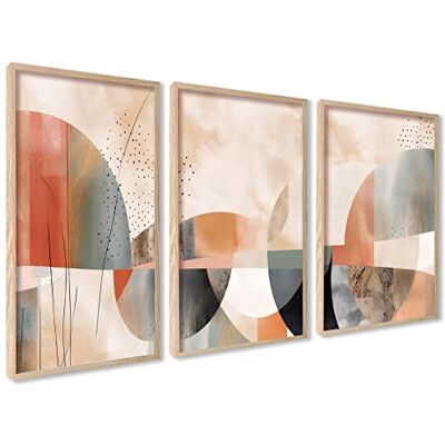 ART Lot de 3 Affiche Murale 30x40cm Cadre en Bois Décoration Murale A3, Bois MDF Robuste, pour Salon et Chambre, Design Moderne, Verre de Protection, Montage Mural Facile, Cadre Résistant ART Lot de 3 Affiche Murale 30x40cm Cadre en Bois Décoration Murale A3, Bois MDF Robuste, pour Salon et Chambre, Design Moderne, Verre de Protection, Montage Mural Facile, Cadre Résistant