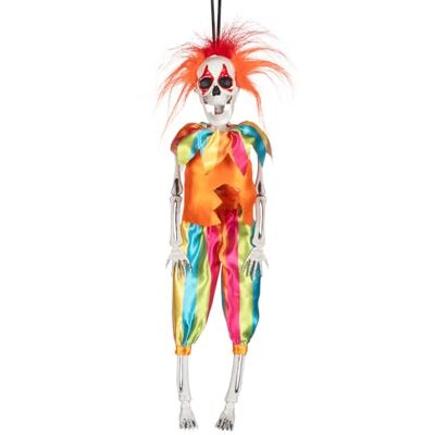 Boland 73200 Décoration d'horreur à suspendre Squelette de clown 40 cm Décoration de fête pour fête à thème et Halloween Boland 73200 Décoration d'horreur à suspendre Squelette de clown 40 cm Décoration de fête pour fête à thème et Halloween
