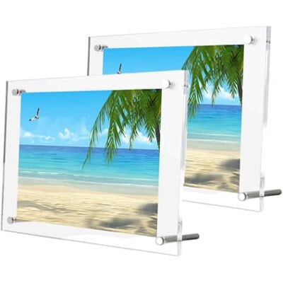 TUKA-i-AKUT 2X Cadre Acrylique pour Photo 13x18 cm, Transparent Cadre d'image à Double Clair Panneau, Cadre d'affichage de Bureau pour Documents Posters Certificat, Affiches Dépliantes, TKD9400-7z-2x TUKA-i-AKUT 2X Cadre Acrylique pour Photo 13x18 cm, Transparent Cadre d'image à Double Clair Panneau, Cadre d'affichage de Bureau pour Documents Posters Certificat, Affiches Dépliantes, TKD9400-7z-2x