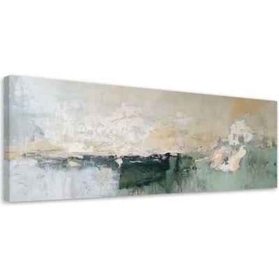 Feeby Tableau sur Toile Decoration Murale Peinture Vert Beige Abstrait moderne 150x50 1partie Tableaux chambre à coucher Decoration Chambre Impression sur Toile Feeby Tableau sur Toile Decoration Murale Peinture Vert Beige Abstrait moderne 150x50 1partie Tableaux chambre à coucher Decoration Chambre Impression sur Toile