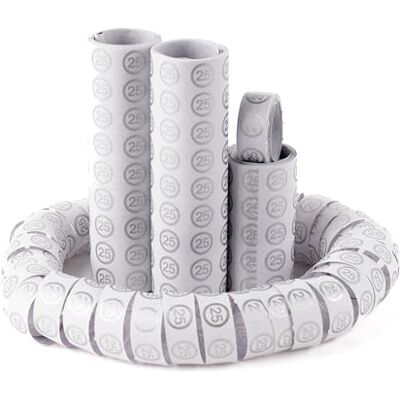 Tiwoca Serpentins décoratifs argentés Décoration originale pour 25 ans Décoration de table pour noces d'argent ou pour le 25 ans Décoration d'anniversaire 25 ans Femme ou homme Tiwoca Serpentins décoratifs argentés Décoration originale pour 25 ans Décoration de table pour noces d'argent ou pour le 25 ans Décoration d'anniversaire 25 ans Femme ou homme