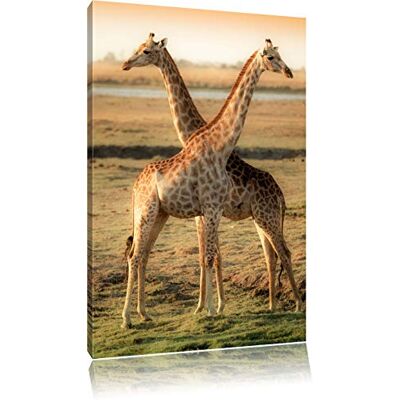 Pixxprint girafpaar Photo Canvas Taille: 80x60 cm Décoration murale Impression artistique Entièrement assemblé Pixxprint girafpaar Photo Canvas Taille: 80x60 cm Décoration murale Impression artistique Entièrement assemblé