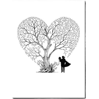 LCKKJHG Arbre d'empreintes digitales DIY Signature Invités Toile Peinture pour décoration Fête Événements Anniversaire Mariage (T1CP004) LCKKJHG Arbre d'empreintes digitales DIY Signature Invités Toile Peinture pour décoration Fête Événements Anniversaire Mariage (T1CP004)