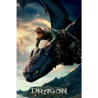 Pyramid Maxi poster How to Train Your Dragon Live Action Design "Toothless" imprimé sur papier de qualité 90 cm x 60 cm Taille Unique Pyramid Maxi poster How to Train Your Dragon Live Action Design "Toothless" imprimé sur papier de qualité 90 cm x 60 cm Taille Unique