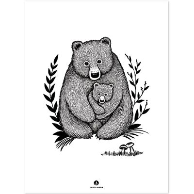 Lilipinso - COLLINES ROUMAINES - Affiche enfant - Famille ours - Décoration murale Lilipinso - COLLINES ROUMAINES - Affiche enfant - Famille ours - Décoration murale