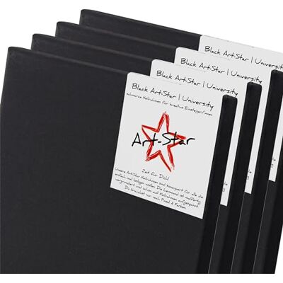 ART University Black Lot de 4 cadres de 40 x 40 cm Toile noire sur châssis 40 x 40 cm Toile pré-apprêtée Cadre rectangulaire prêt à l'emploi avec toile à peindre ART University Black Lot de 4 cadres de 40 x 40 cm Toile noire sur châssis 40 x 40 cm Toile pré-apprêtée Cadre rectangulaire prêt à l'emploi avec toile à peindre