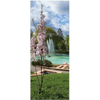 Wallario Affiche Printemps au parc urbain de qualité premium, taille: 50x125cm Wallario Affiche Printemps au parc urbain de qualité premium, taille: 50x125cm