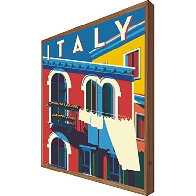 CCRETROILUMINADOS Affiche Vintage Illuminée avec LED Itali: Série Voyageur CCRETROILUMINADOS Affiche Vintage Illuminée avec LED Itali: Série Voyageur