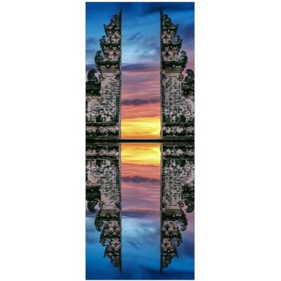Wallario Affiche autocollante Porte du temple au coucher du soleil Autocollant de qualité supérieure Film adhésif Taille : 50 x 125 cm Wallario Affiche autocollante Porte du temple au coucher du soleil Autocollant de qualité supérieure Film adhésif Taille : 50 x 125 cm