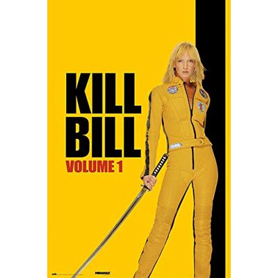 Close Up Kill Bill Poster Volume 1 Uma Thurman 61 cm x 91,5 cm + 2 barres noires avec suspension Close Up Kill Bill Poster Volume 1 Uma Thurman 61 cm x 91,5 cm + 2 barres noires avec suspension