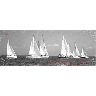ART gla1111 C Cadre Mural en Verre avec Texte 'Boat Race Course' 80 x 30 cm ART gla1111 C Cadre Mural en Verre avec Texte 'Boat Race Course' 80 x 30 cm