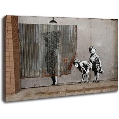 Kunstbruder Banksy Impression sur toile pour fille 80 x 120 cm Impression sur toile Motif graffiti Street Art 2 cm Kunstbruder Banksy Impression sur toile pour fille 80 x 120 cm Impression sur toile Motif graffiti Street Art 2 cm