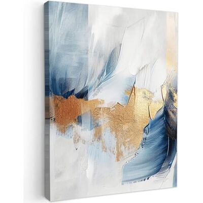 MuchoWow © Impressions sur Toile Deco Tableau Murale Decoration Salon 60x80 cm Peinture Tableaux Chambre Toiles Maison Or Bleu Aquarelle Art Moderne MuchoWow © Impressions sur Toile Deco Tableau Murale Decoration Salon 60x80 cm Peinture Tableaux Chambre Toiles Maison Or Bleu Aquarelle Art Moderne